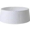 21" White Rattan Pattern Medium Christmas Tree Collar