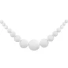 6' White Shiny and Matte Shatterproof Ball Christmas Swag