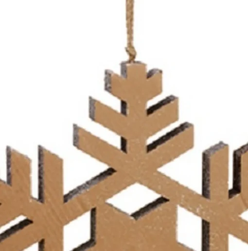 18.5" Winter Light Country Rustic Silver Glitter Snowflake Decorative Christmas Ornament