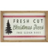 18" Wooden Framed "Fresh Cut Christmas Trees" Wall Sign