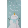 24" Wooden 'Let It Snow' Snowman Hanging Christmas Wall Sign
