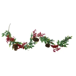 5' x 4.75" Pine Springs, Berries and Pine Cones Artificial Christmas Garland - Unlit