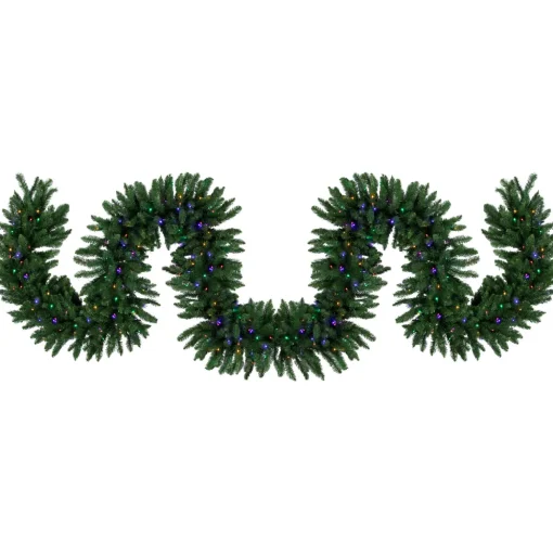 25' x 20" Pre-Lit Buffalo Fir Artificial Christmas Garland - Multi-Color LED Lights