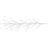 6' x 6" Pre-Lit White Christmas Garland with Red Jingle Bells, Multi-Color Lights