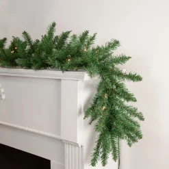 9' x 12 Pre-Lit Winona Fir Artificial Christmas Garland - Clear Lights