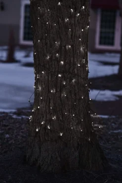 2' x 8' Pure White LED Tree Trunk Wrap Christmas Lights, Brown Wire