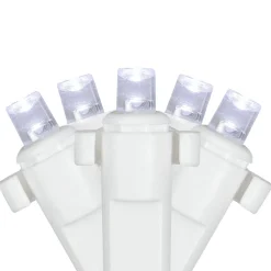 4' x 6' Pure White LED Wide Angle Net Style Christmas Lights, White Wire