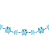 8' x 1" Shiny Blue Snowflakes Beaded Christmas Garland