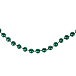 15' x 0.25" Shiny Metallic Aqua Green Faceted Beaded Artificial Christmas Garland - Unlit