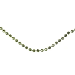 15' x 0.25" Shiny Metallic Lime Green Beaded Artificial Christmas Garland - Unlit