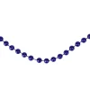 15' x 0.25" Shiny Sapphire Blue Beaded Artificial Christmas Garland - Unlit