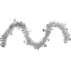 50" x 2.75' Silver Snowflakes Tinsel Artificial Christmas Garland - Unlit