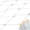 4' x 6' Warm White LED Wide Angle Net Style Christmas Lights, White Wire