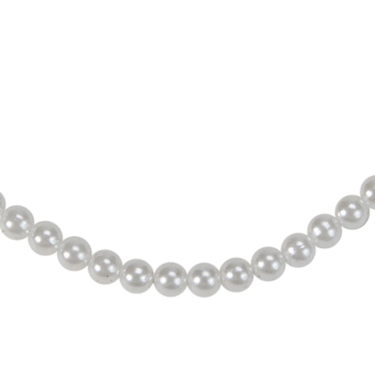 15' x .25" White Pearl Beaded Christmas Garland