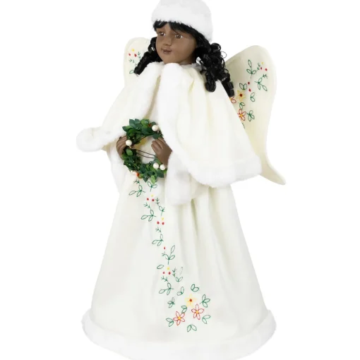 African American Animated and Musical Christmas Angel Figure - 24"