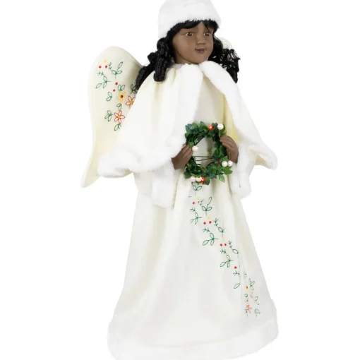 African American Animated and Musical Christmas Angel Figure - 24"
