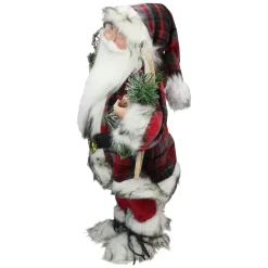 Alpine Chic Standing Santa Claus with Snowshoes and Skis Christmas Figure - 16"