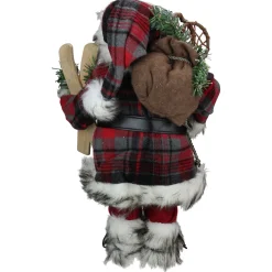 Alpine Chic Standing Santa Claus with Snowshoes and Skis Christmas Figure - 16