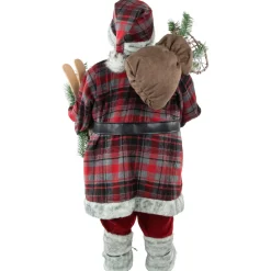 Alpine Santa Claus with Snowshoes and Skis Christmas Figure - 36