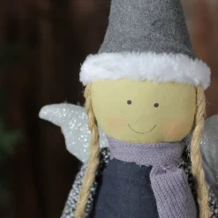 Angel Girl with Dangling Striped Legs Christmas Figure - 26.5