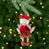 Angel Girl with Glittered Wings Christmas Ornament - 8.5"