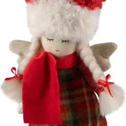 Angel Girl with Glittered Wings Christmas Ornament - 8.5