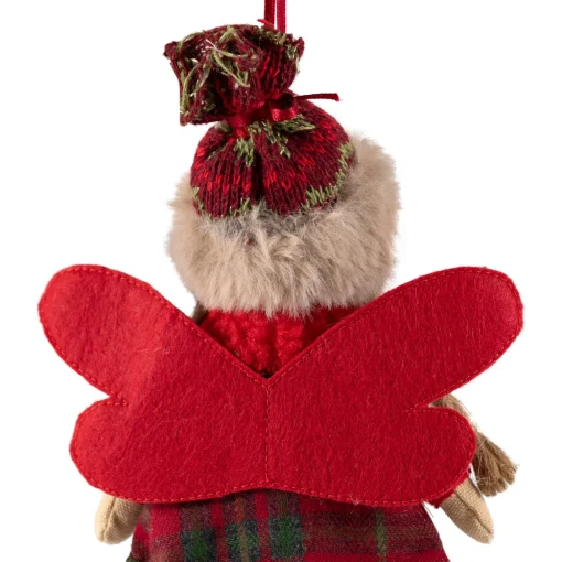 Angel Girl with Knitted Winter Hat Christmas Ornament - 8.5"