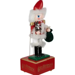 Animated and Musical Santa Christmas Nutcracker with Bear - 12