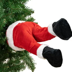 Animated and Musical Santa's Kicking Legs Christmas Village Decoration - 25.5