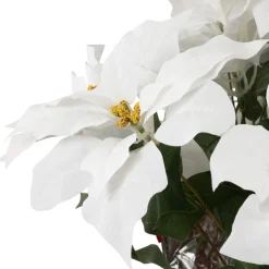 Artificial Christmas Poinsettia Flowers with Wrapped Base - 22