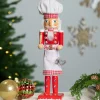 Baker with Rolling Pin Nutcracker Christmas Figure - 15" - White and Red
