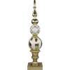 Ball Finial Commercial Size Christmas Decoration 48" - Gold and White