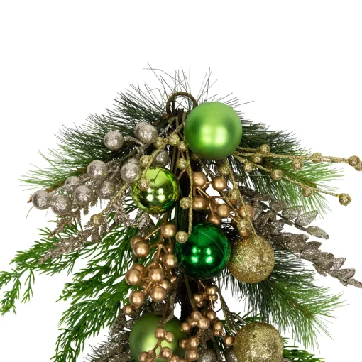 Ball Ornaments and Berries Glittered Artificial Christmas Swag - 25"
