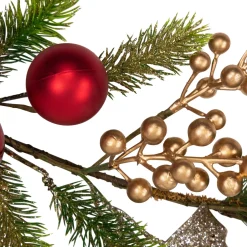 Ball Ornaments Glittered Artificial Christmas Garland - 5' x 10