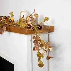 Ball Ornaments Glittered Christmas Garland - 5' x 10