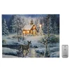 Battery Operated Lighted Wall Art - Winter Woods