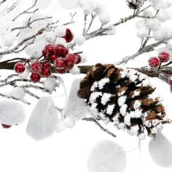 Berries and Snowflakes Artificial Christmas Garland - 6' x 8