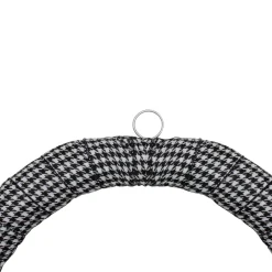 Black and White Houndstooth and Berry Artificial Christmas Wreath - 24-Inch, Unlit