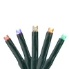 Black LED 8-Function Cluster Christmas Lights - 20 ft Green Wire