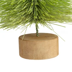 Bottle Brush Pine Artificial Christmas Tree with Wooden Base - 11