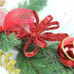 Bows, Berries and Ornaments Mixed Pine Artificial Christmas Garland - 6' x 10" - Unlit