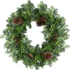 Boxwood and Pine Cone Artificial Christmas Wreath - 27" - Unlit