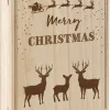 BRUBAKER Reusable Wooden Advent Calendar to Fill - Merry Christmas Book - DIY Christmas Calendar 7.72 x 2.95 x 11.81 inches