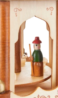 BRUBAKER Wooden Christmas Pyramid - 18 Inches - 3 Tier Carousel - Nativity Play - Designed in Germany