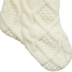Cable Knit Christmas Stocking with Cuff - 21.5