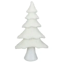 Cable Knit Christmas Tree Decoration - 16.75" - Cream