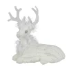 Cable Knit Sweater Sitting Reindeer Christmas Figure - 9.75"