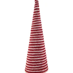 Candy Cane Swirled Christmas Cone Tree - 19.5" - White and Red