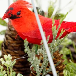 Cardinal Boxwood Artificial Christmas Greenhouse Arrangement - 9