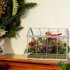 Cardinal Boxwood Artificial Christmas Greenhouse Arrangement - 9
